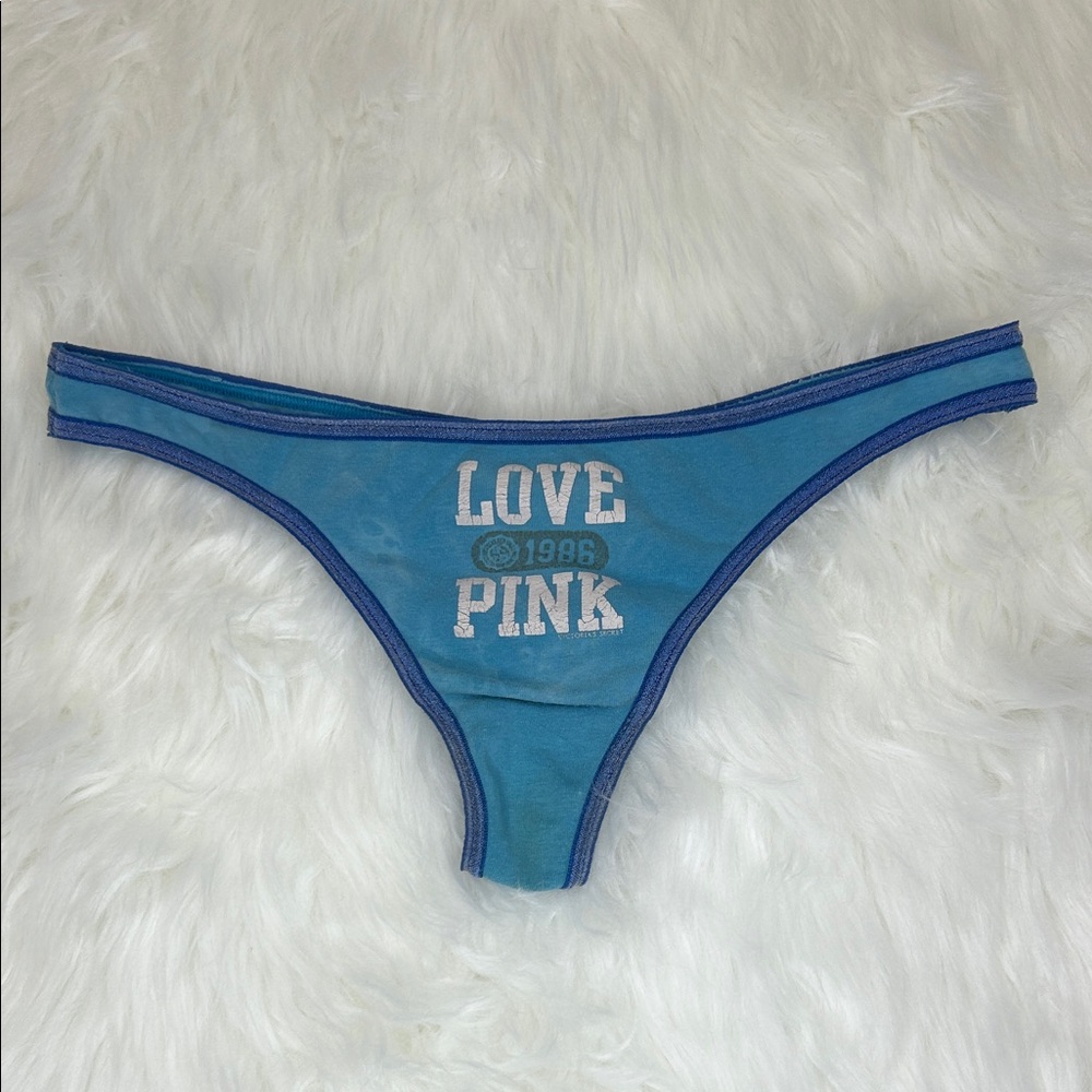 2009 Y2K Vintage PINK Victoria's Secret Extra Low Rise Skinny Sides Thong Panty